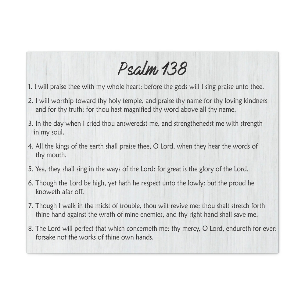 Scripture Walls Psalm 138 Landscape Praise His Holy Name Bible Chapter Canvas
